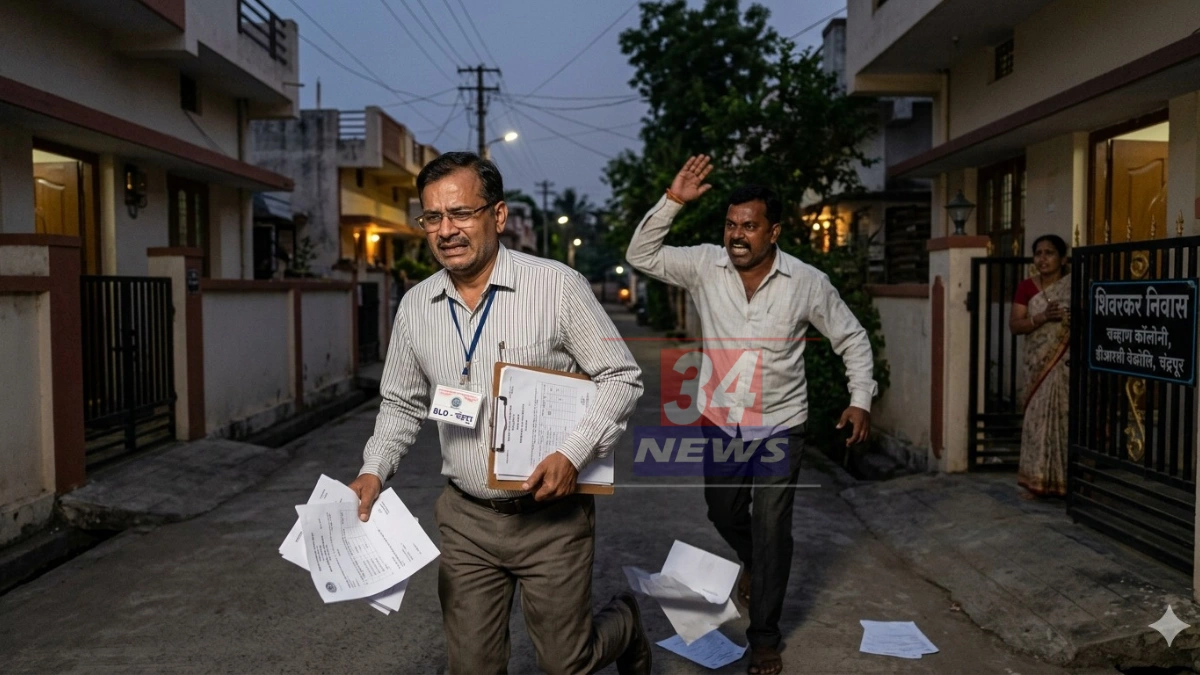 Teacher Beaten । कर्तव्यावर असलेल्या शिक्षकाला थोबाडीत मारली; चंद्रपुरात खळबळ
