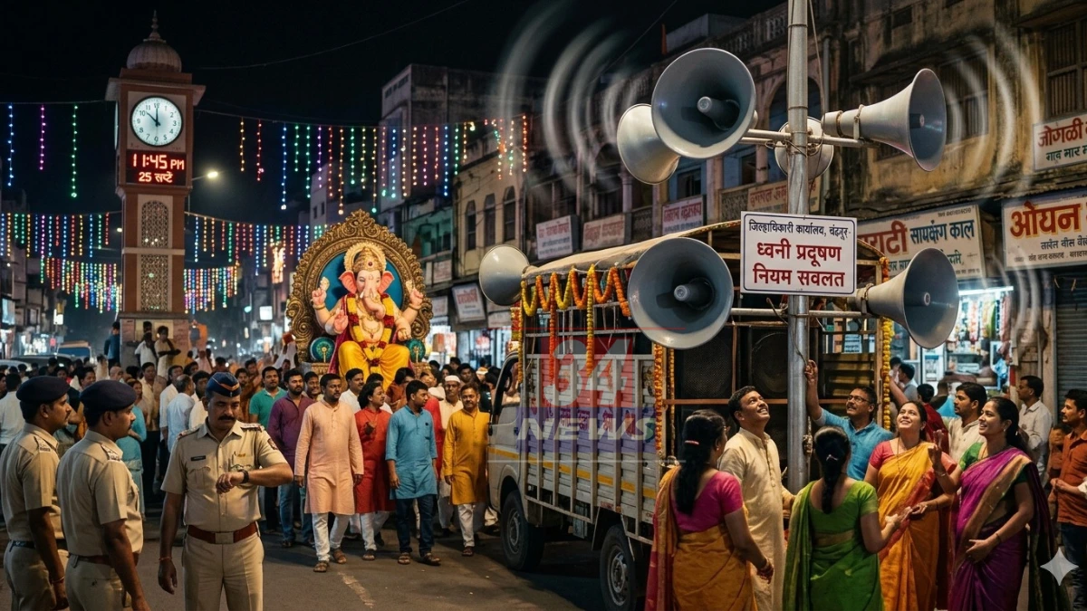 Loudspeaker Permission । चंद्रपूरकरांनो, उत्सवासाठी सज्ज व्हा! यंदा १० दिवस रात्री १२ पर्यंत वाजणार डीजे; पाहा संपूर्ण यादी