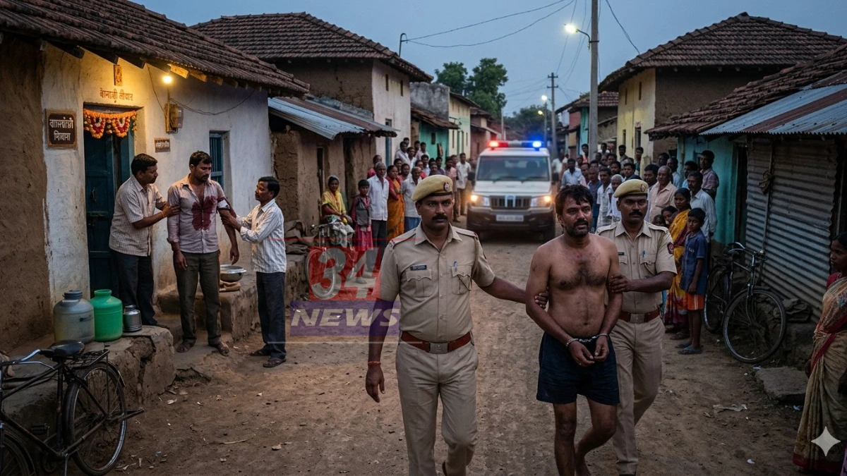 Knife Attack । अंगावर फक्त चड्डी अन हातात चाकू! गोंडपिपरीत दारूच्या नशेत शेजाऱ्यावर जीवघेणा हल्ला
