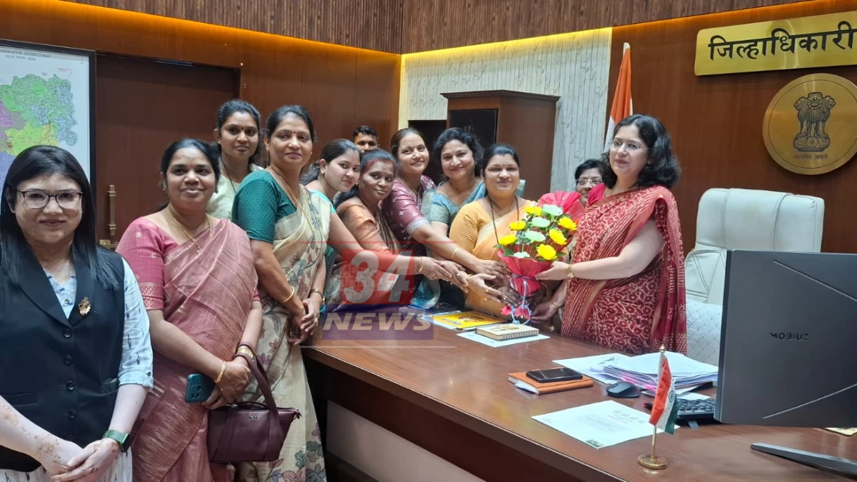 District Collector । चंदाताई वैरागडे यांनी जिल्हाधिकारी पंत यांच्यासमोर मांडल्या चंद्रपूरकरांच्या व्यथा