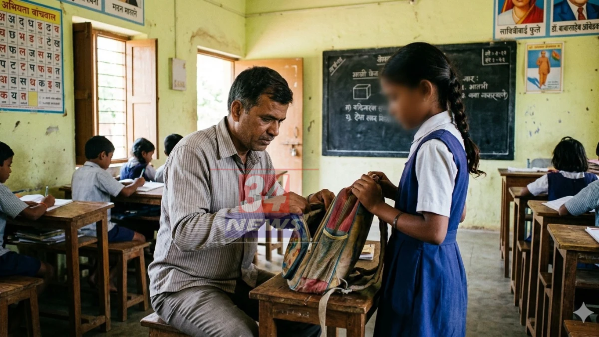 Teacher Saves School Girl । चंद्रपूरला हादरवणारी घटना; शाळेत मुलीची बॅग तपासली आणि नराधम बापाचे पाप जगासमोर आले!
