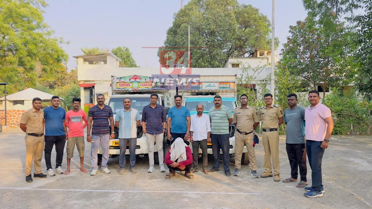 Cattle Smuggling । गुन्हे शाखा अ‍ॅक्शन मोडमध्ये! धाबा परिसरात जनावरांची वाहतूक करणारी वाहने पकडली