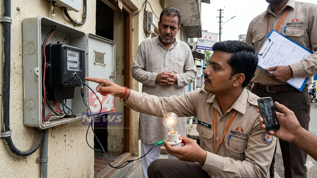 MSEDCL Electricity Theft । सावधान! मीटरमध्ये छेडछाड पडली महागात; चंद्रपुरात 'अशा' पद्धतीने पकडली ४० हजारांची वीज चोरी Image
