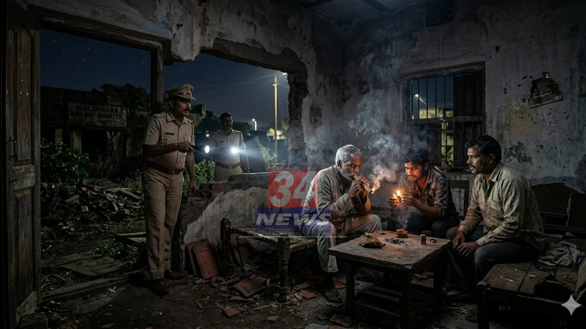 Ballarpur Ganja Case । नशाखोरी महागात पडली! बल्लारपुरात गांजा ओढताना पोलिसांनी रंगेहात पकडले