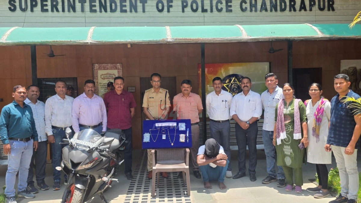 चंद्रपूरचे आमदार किशोर जोरगेवार आणि नवनियुक्त SP आयुष नोपानी यांची chandrapur crime control विषयावर बैठक चंद्रपुरात गुन्हेगारीवर लगाम? नवे SP आणि आमदार जोरगेवार यांच्यात भेटीत काय ठरलं?
