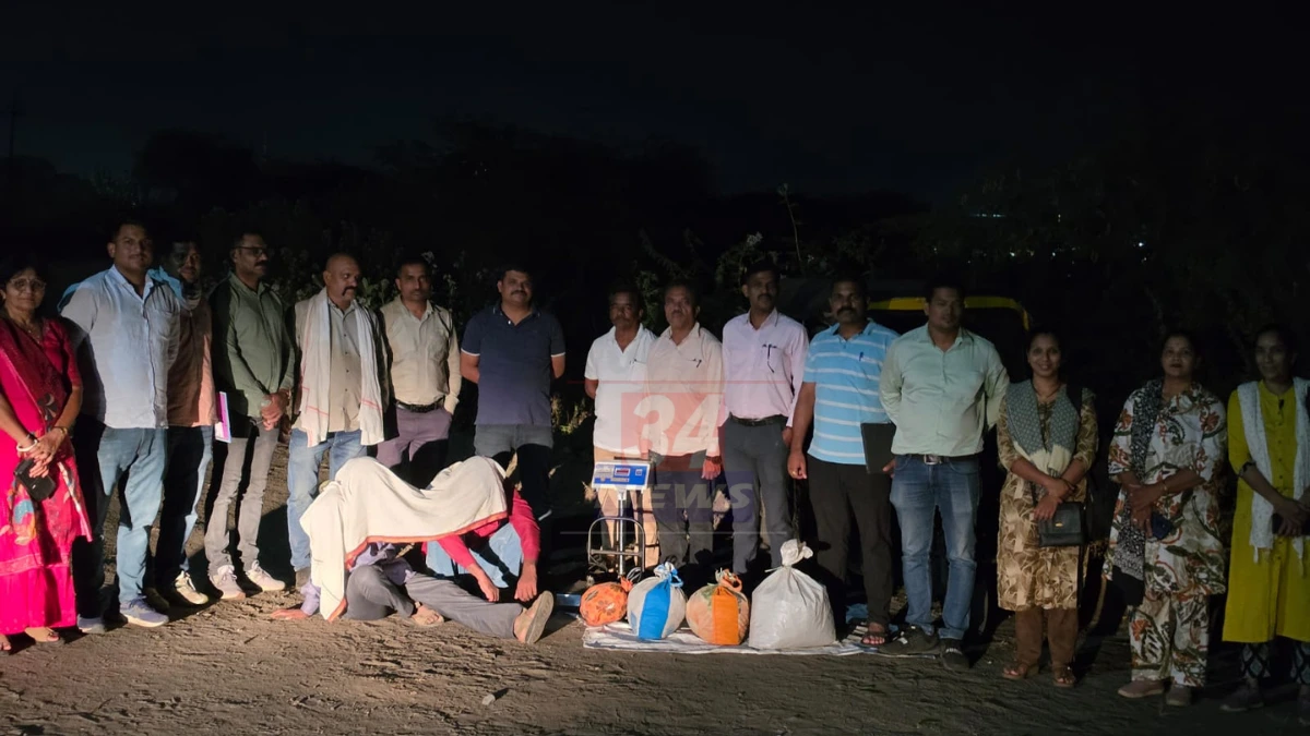 बल्लारपूर येथे Women Drug Traffickers प्रकरणात चंद्रपूर पोलिसांनी जप्त केलेला ११ किलो गांजा आणि अटक केलेले ५ आरोपी