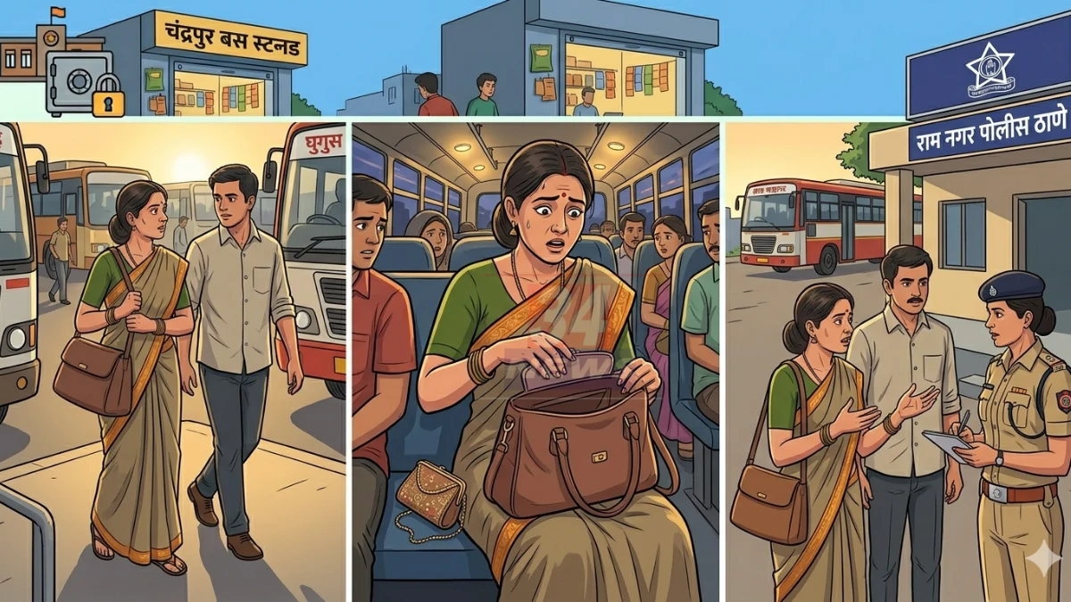 Chandrapur bus stand theft: चंद्रपूर बस स्थानकावर हळदीच्या कार्यक्रमाला निघालेल्या शुभांगी पडवेकर यांची 2.56 लाखांची पर्स चोरीला