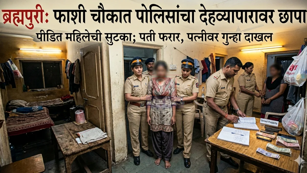 Code ब्रह्मपुरी फाशी चौकात Sex Racket Bust नंतर पोलिस कारवाई दरम्यान जप्त मुद्देमाल | News34