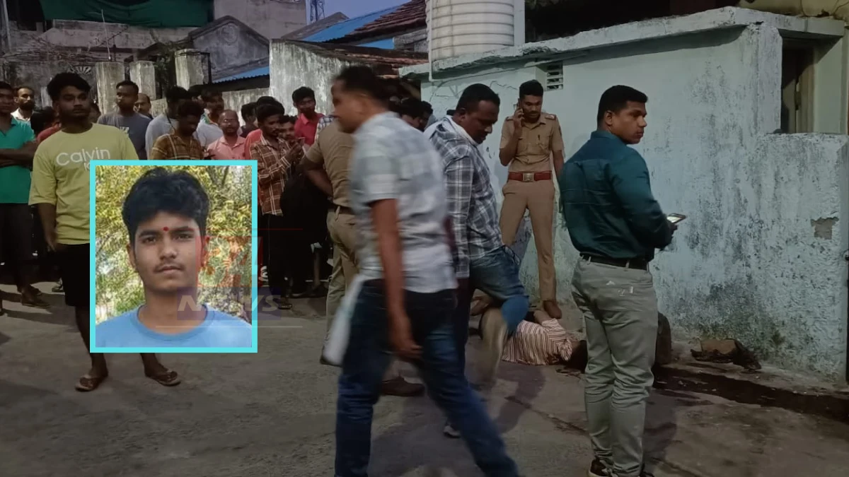 Chandrapur Breaking News Visapur murder case, forensic team at Mahatma Jyotiba Phule Chowk after teen killing