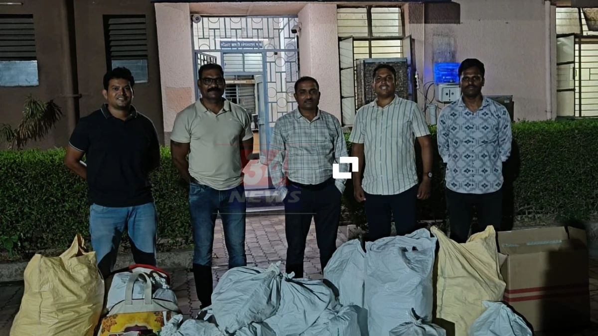 गडचांदूर येथे गुन्हे शाखेने जप्त केलेला सुगंधित तंबाखू व पान मसाल्याचा साठा | Tobacco Raid Chandrapur