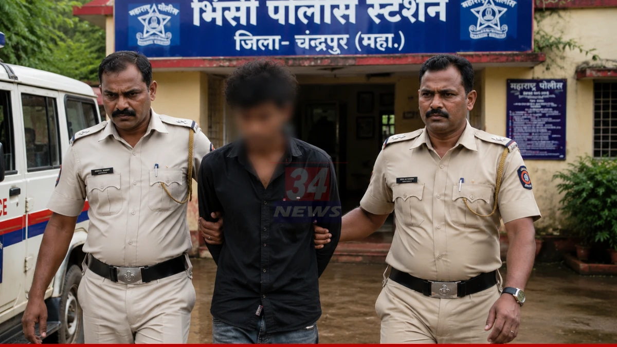 चिमूर तालुक्यातील नवतला येथे अल्पवयीन मुलीवर अत्याचार प्रकरणी भिसी पोलिसांनी 24 वर्षीय आरोपी विवेक शिवरकर याला POCSO कायद्यांतर्गत अटक केली