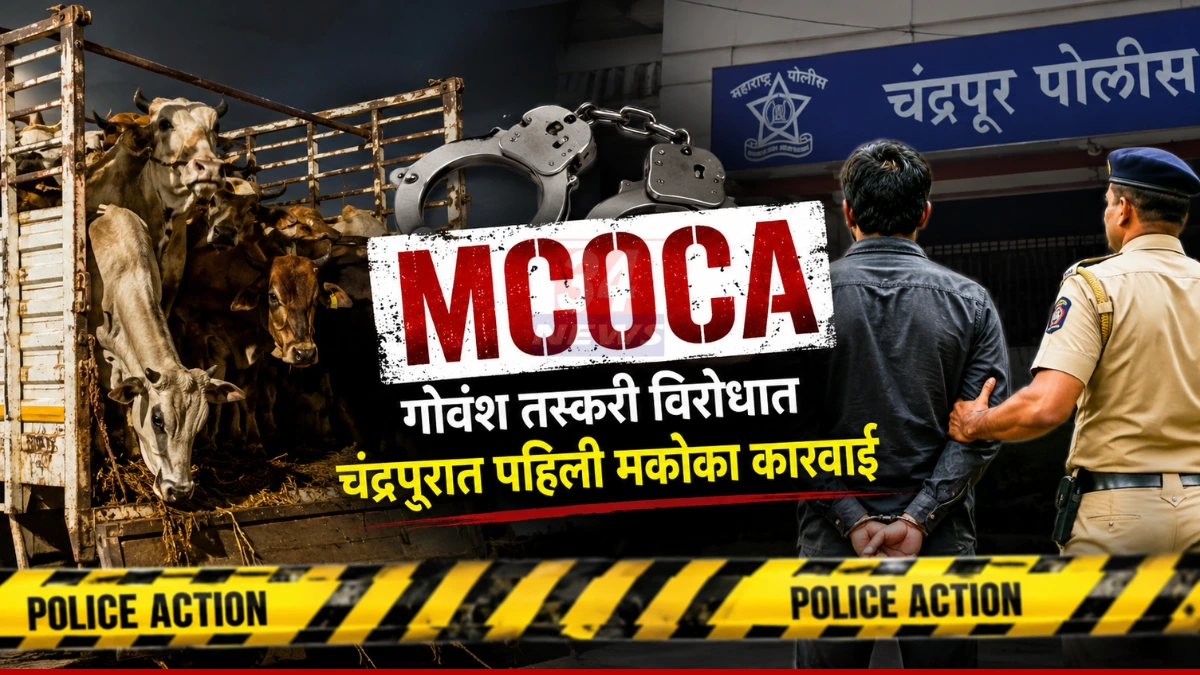 MCOCA Cow Smuggling: चंद्रपूर पोलिसांची इमरान बब्बू शेख गोवंश तस्कर टोळीवर पहिली मकोका कारवाई, SP आयुष नोपानी