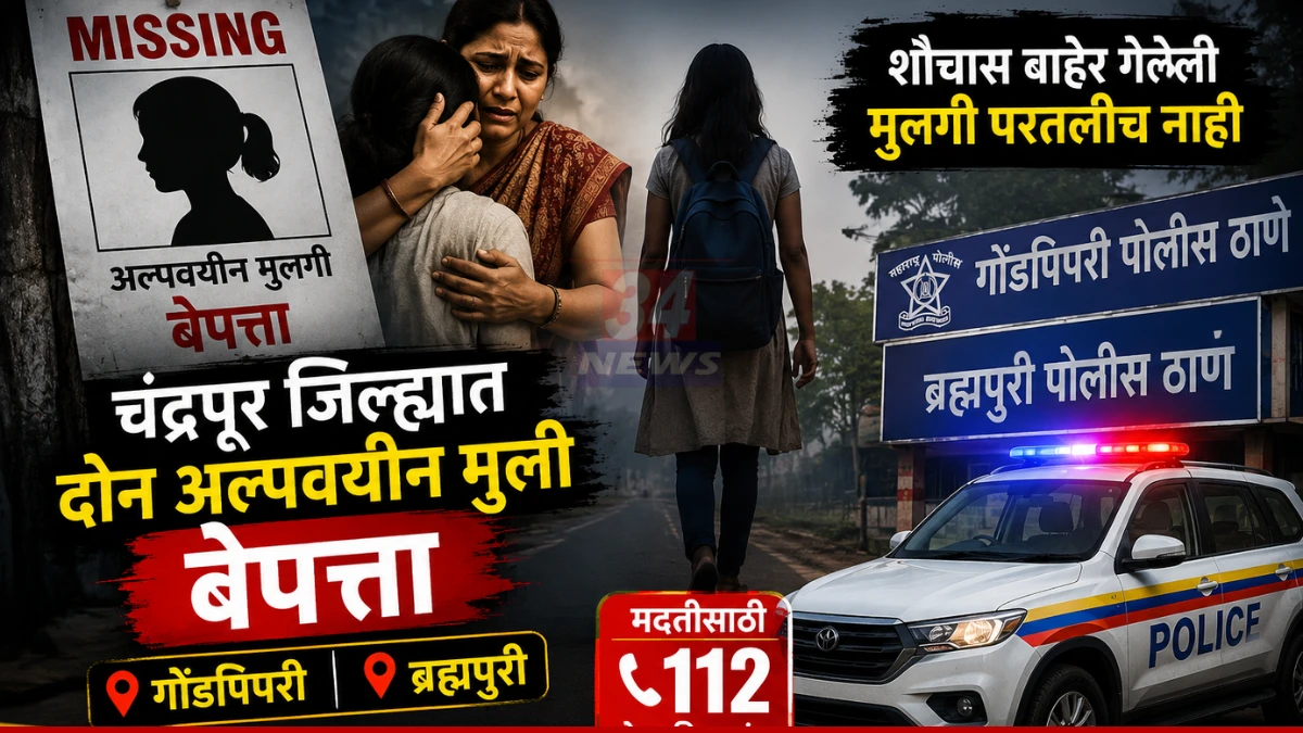 Missing Minor Girls: चंद्रपूरच्या गोंडपिपरी आणि ब्रह्मपुरीत 23-24 मे रोजी बेपत्ता झालेल्या 17 वर्षीय 2 मुलींचा पोलिस शोध घेत आहेत